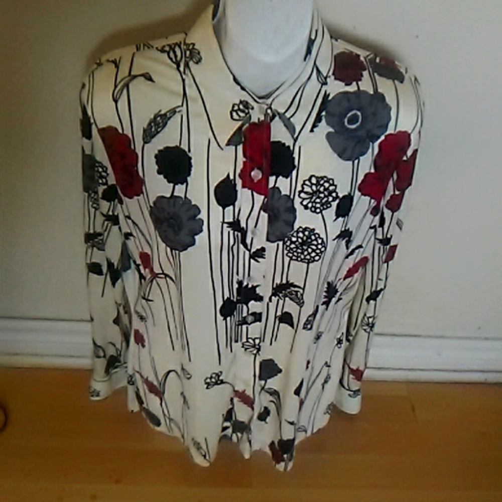 Vintage 1970s Floral Blouse